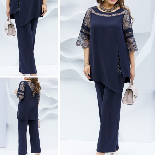 Dvoudílná dámská souprava v podzimně tmavě modré – Isaline