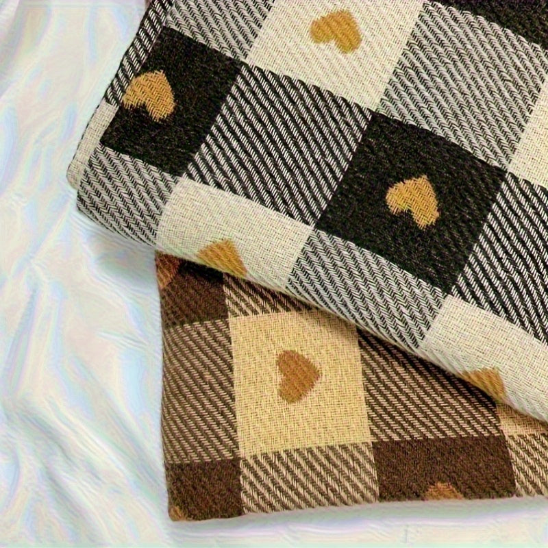 Károvaný dámský šál z polyesteru na podzim a zimu – Aurelie