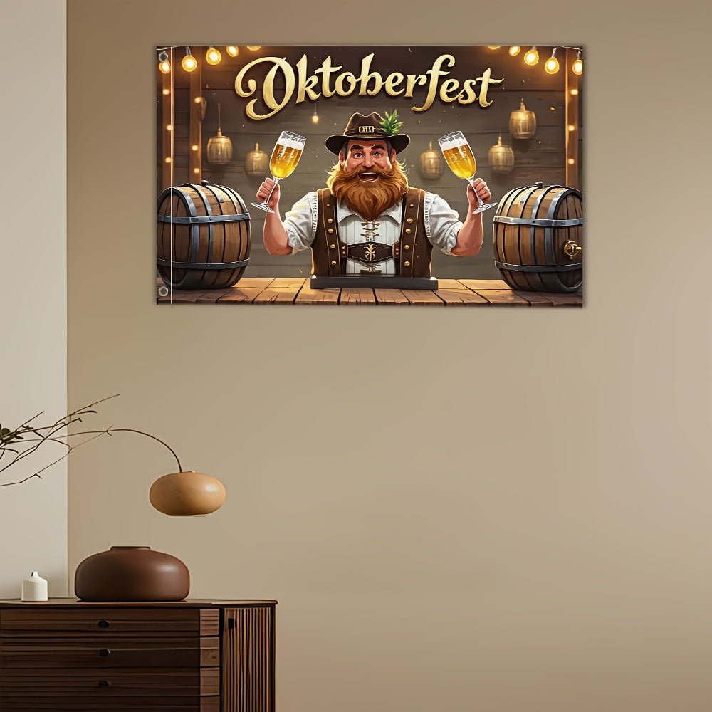 Oktoberfest Zahradní vlajka – Pivní slavnost Muž Oktoberfest 2025