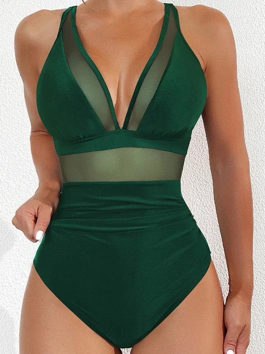 Dámské plavky s meshem a push-up efektem – Chiara