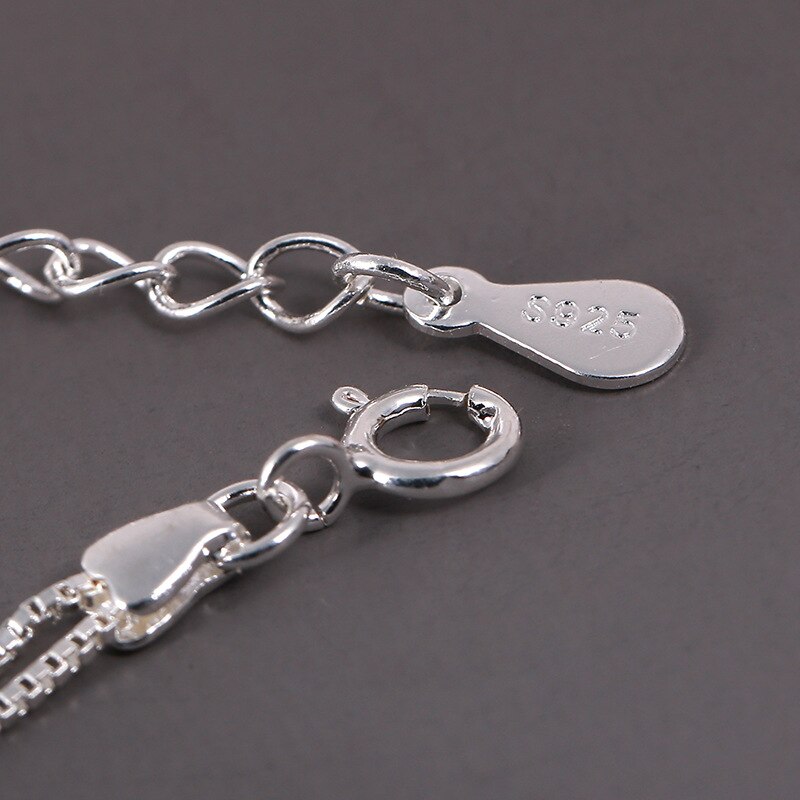 Silberkette 925 Sterling Silber, Karabinerverschluss, Schmuck für Damen und Herren.