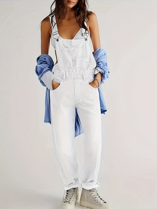 Stylický dámský denim overall na každý den - CityEase