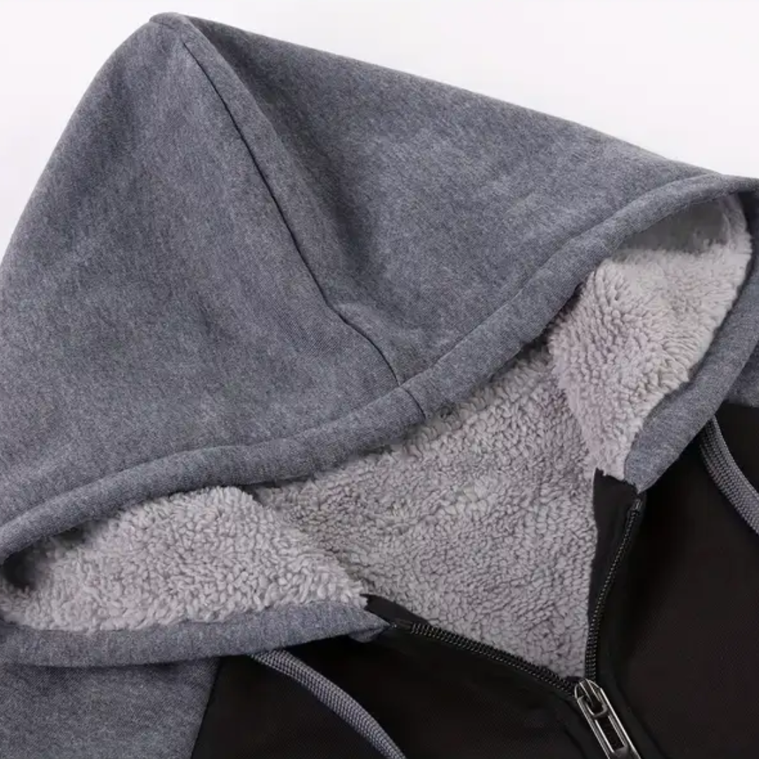 Pánská mikina s kapucí podšitá Sherpa fleece – Niels