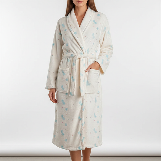 Blumenmuster Bademantel - Julia