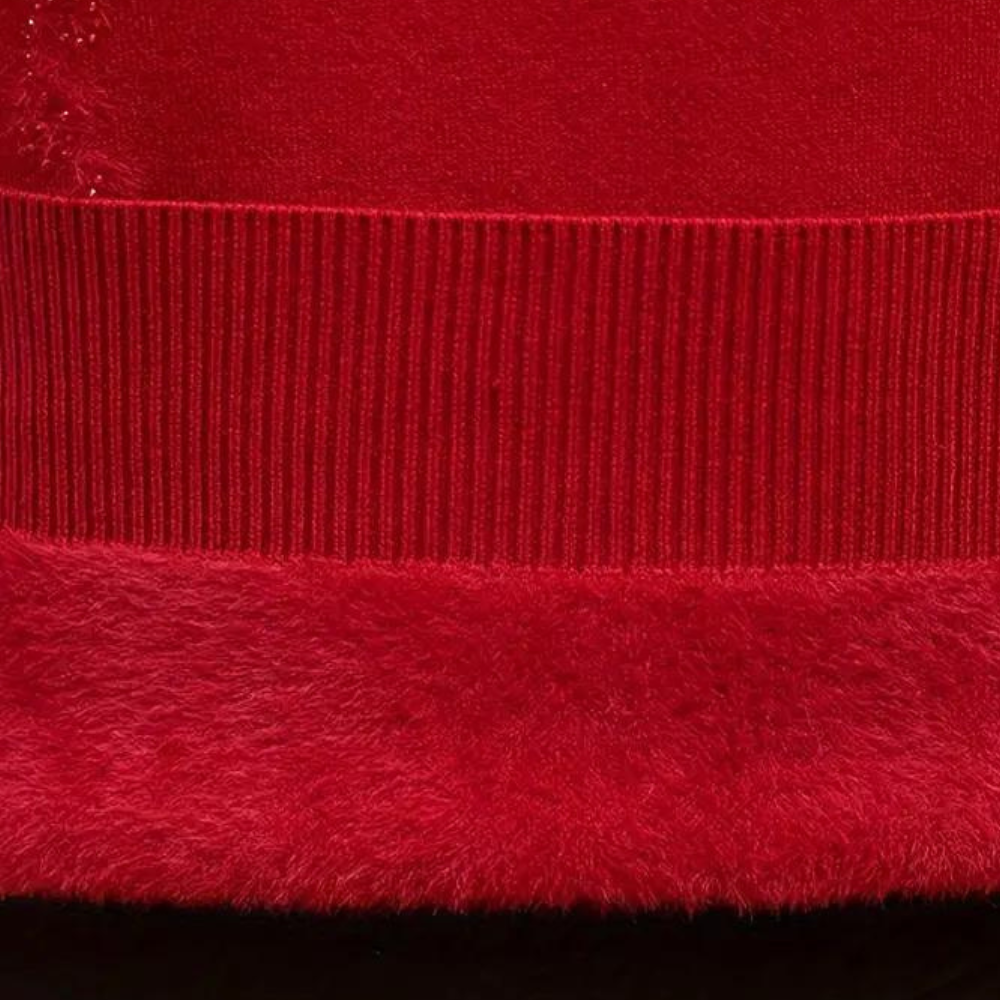 Dámská svetrová bunda s květinovým vzorem a vysokým límcem – Alfhild