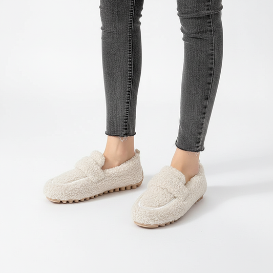Damen Hausschuh Pantoffel Mit Fleece - FluffStep