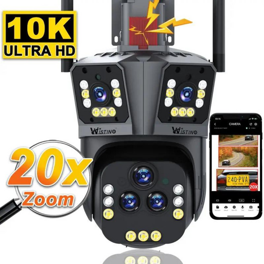10K WLAN-Sicherheitskamera mit 20MP, 20-fachem Zoom – DualGuard Ultra 10K
