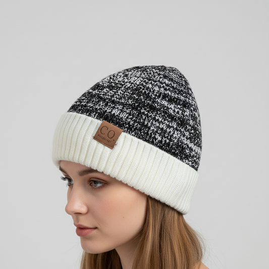 Gestrickte Wintermütze Mit Umschlag - WarmVibe