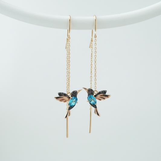 Handgefertigte Ohrringe - HummingbirdGleam