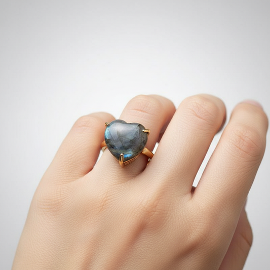 Handgefertigter Ring - HeartGemRing