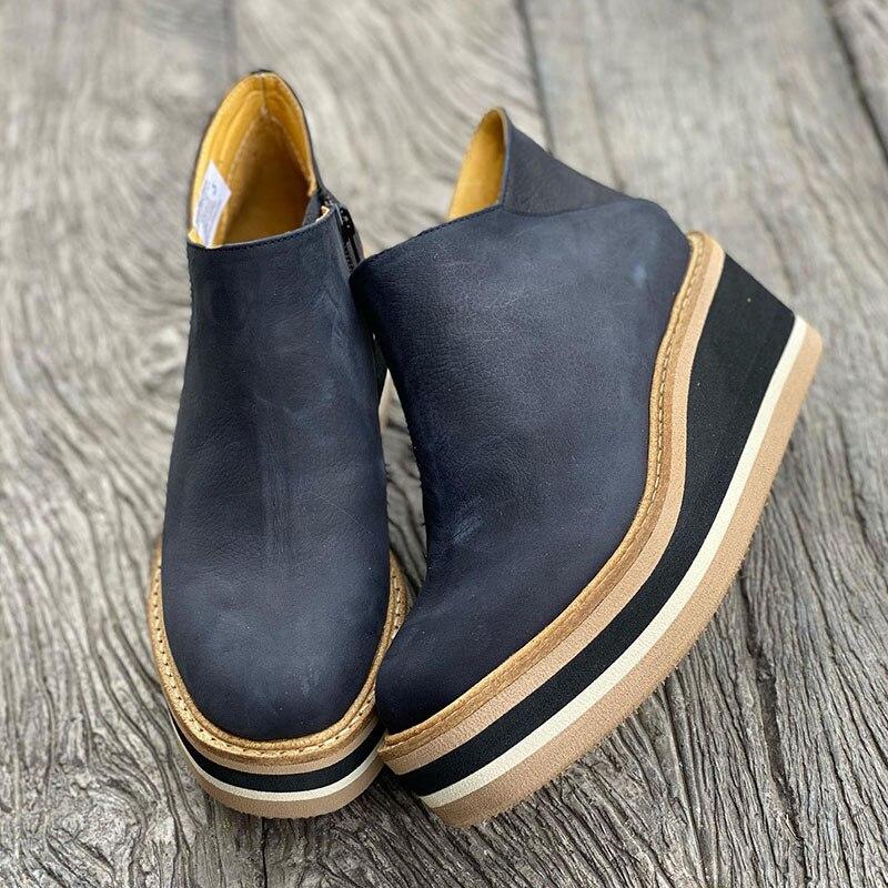 Pohodlné kotníkové boty na platformě - Mira