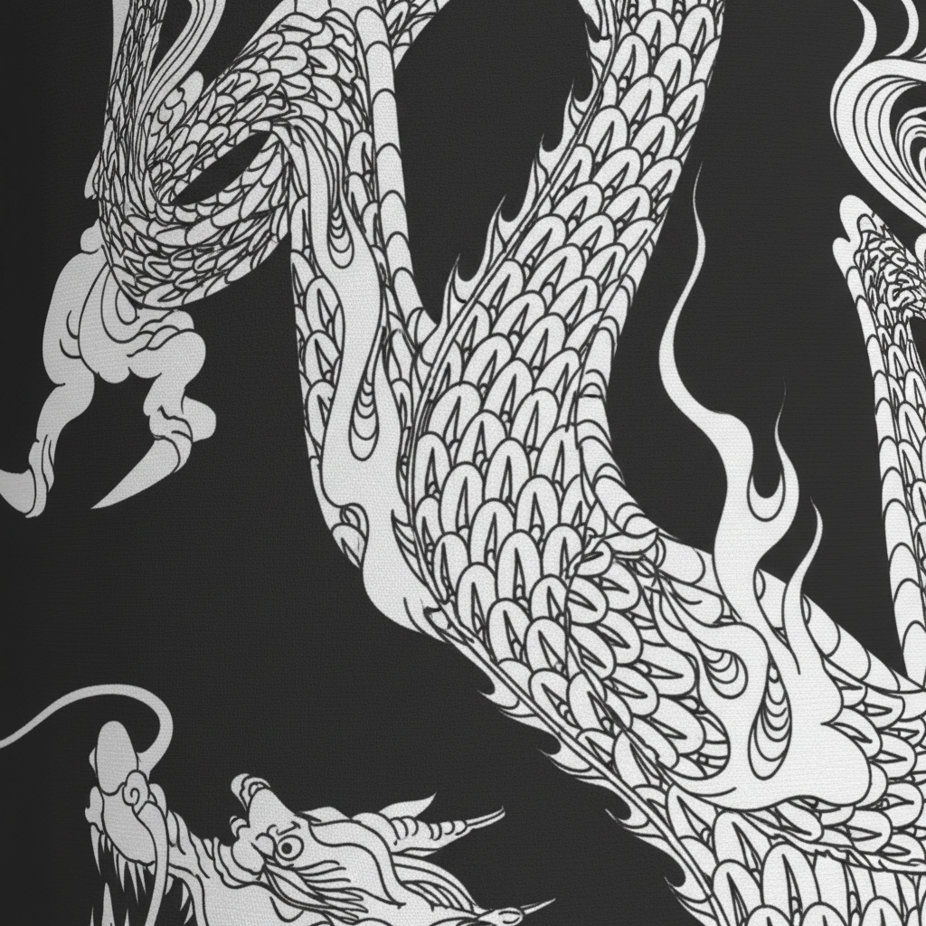 Leichter Bademantel Mit Druck - DragonCoat