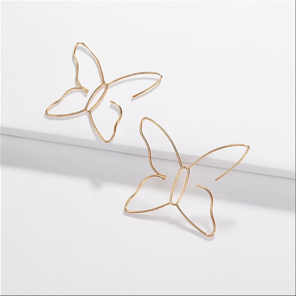 Motýlí ucho | Velké motýlí naušnice pro ženy