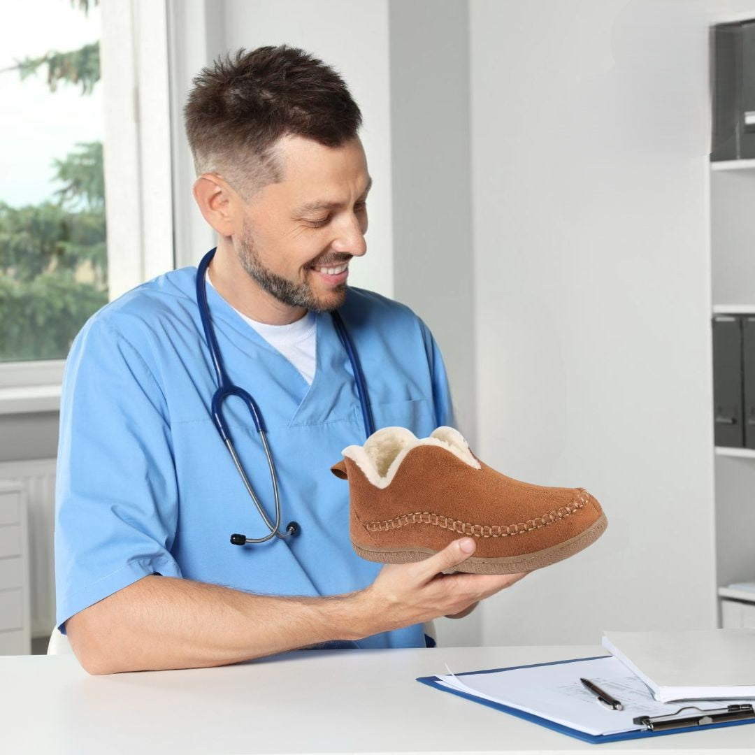 Zimní domácí pantofle bez ponožek s fleecovou podšívkou – Amalia