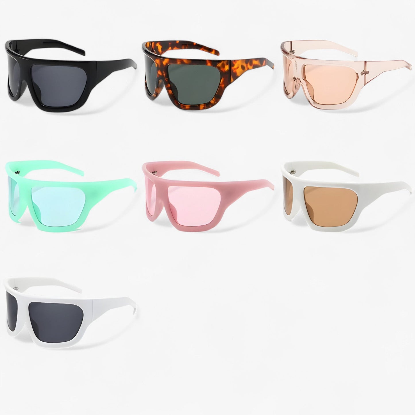 Překrývající se steampunkové sportovní brýle s designem wraparound – Ignix