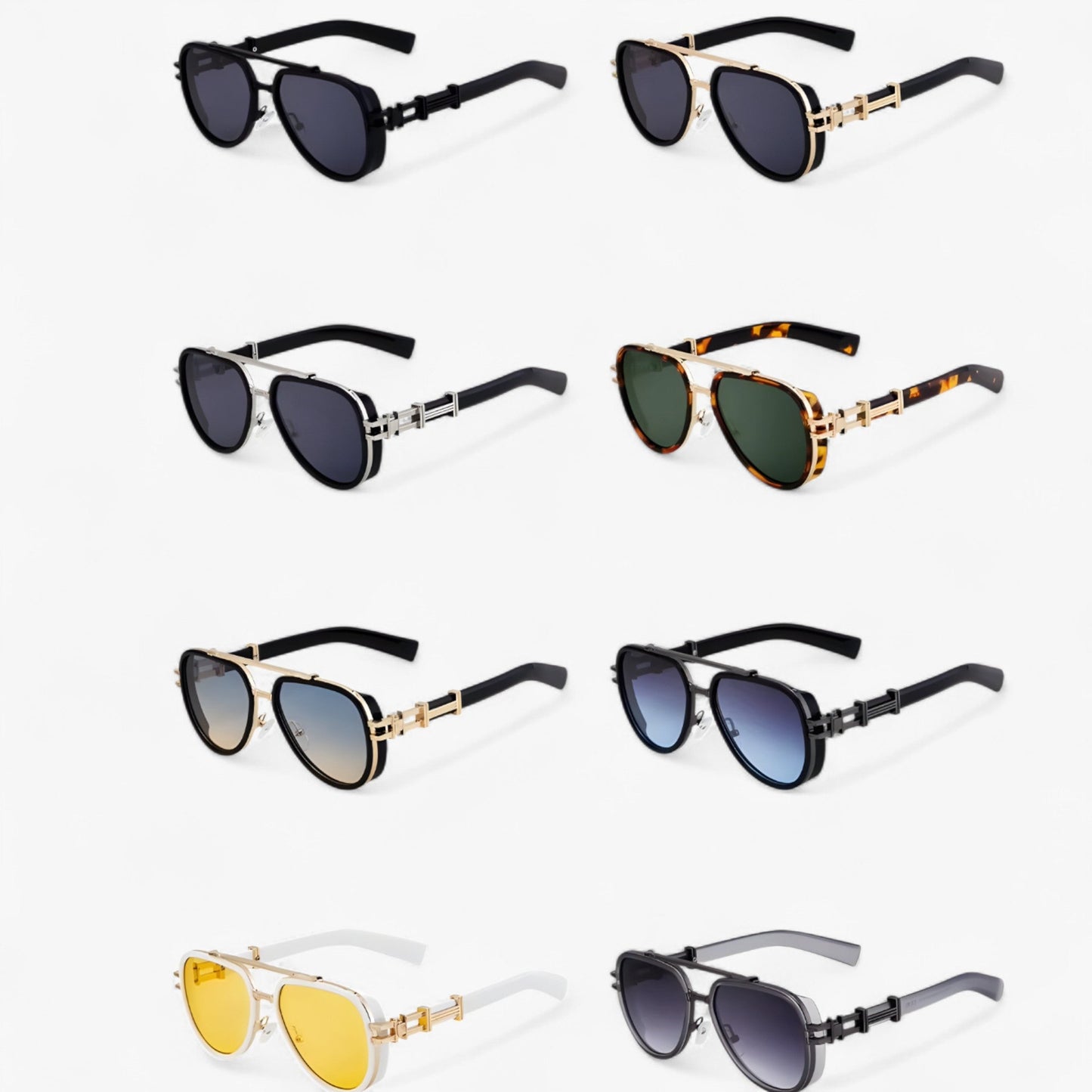 Přečnívající steampunkové sluneční brýle s polarizovanými skly - Arclight