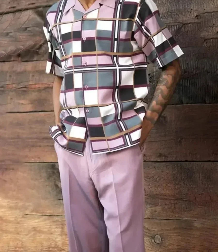 Trendy set se dvěma díly pro muže ve stylu Harajuku s 3D potiskem – Kenji