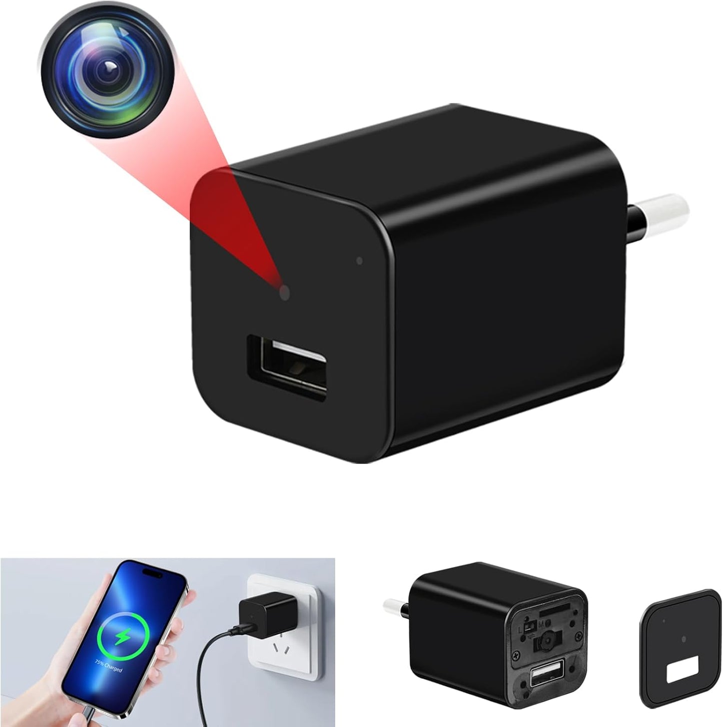 Versteckte Spionagekamera Adapter - SafeCharger