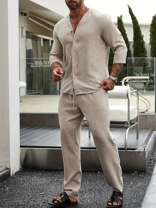 Podzimní béžový pánský outfit – Enzo