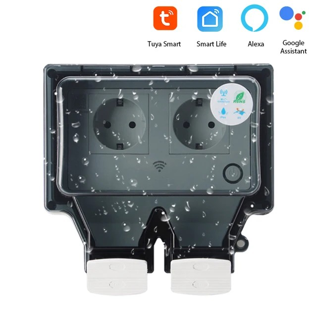 Chytrá WiFi venkovní zásuvka s vodotěsností IP66 - Voltura