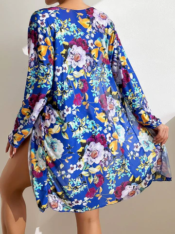 3-dílný modrý bikinový set se lichotivým střihem – Marisse