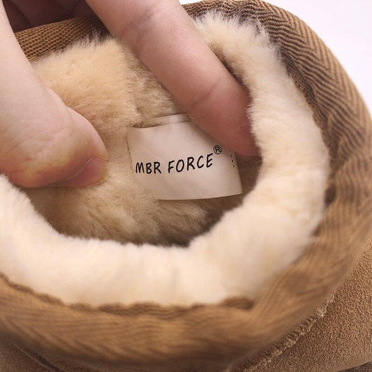 Brauner Winterstiefel mit weichem Innenfutter, MBR FORCE, warm, bequem, Damenmode.