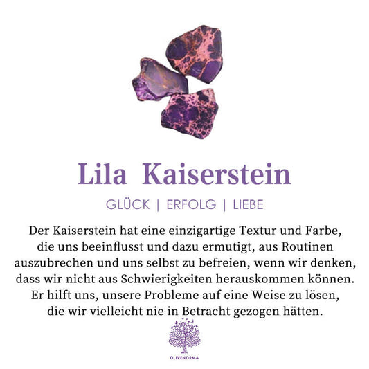 Lila Kaiserstein, Glücksbringer, Erfolg, Liebe, einzigartig, Textur, Farbe, spirituell.
