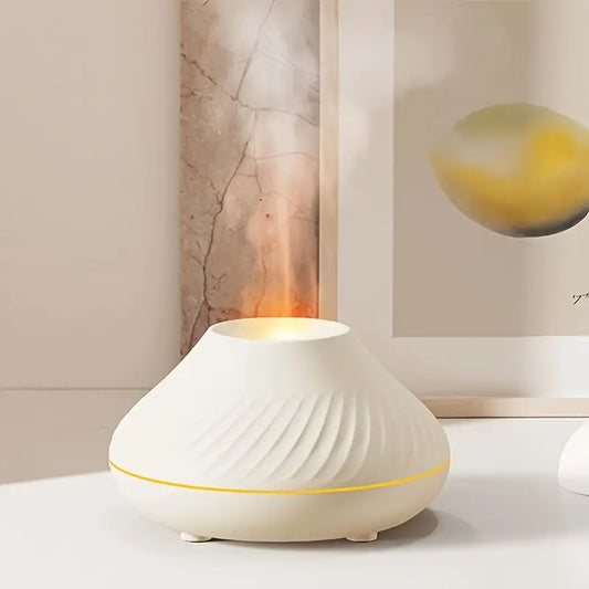 Weißer Keramik-Diffuser mit LED-Licht, Aromatherapie, modernes Design, Wohnkultur.