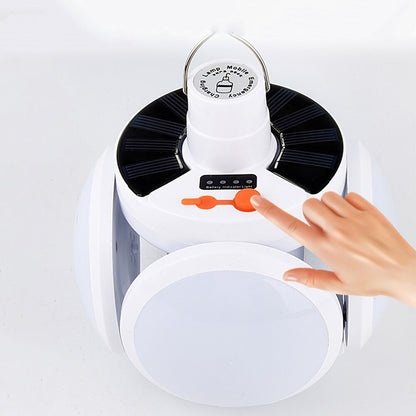 Weiße LED-Solarlampe mit Bewegungssensor, runde Form, Handbedienung, energiesparend.