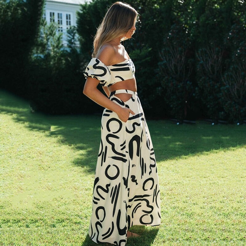 Lehký a stylový dvoudílný dámský boho set – Amira