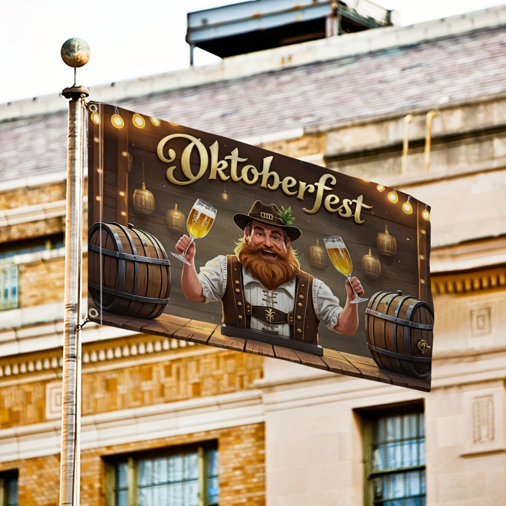 Oktoberfest Zahradní vlajka – Pivní slavnost Muž Oktoberfest 2025