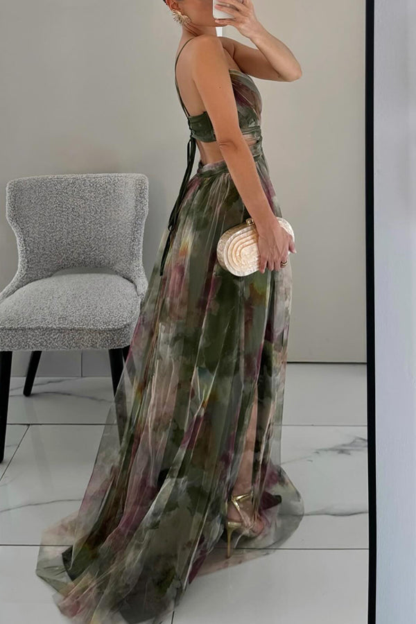 Elegantní síťovaná maxi sukně s těsně přiléhavým střihem – Camille v podzimním kouzlu