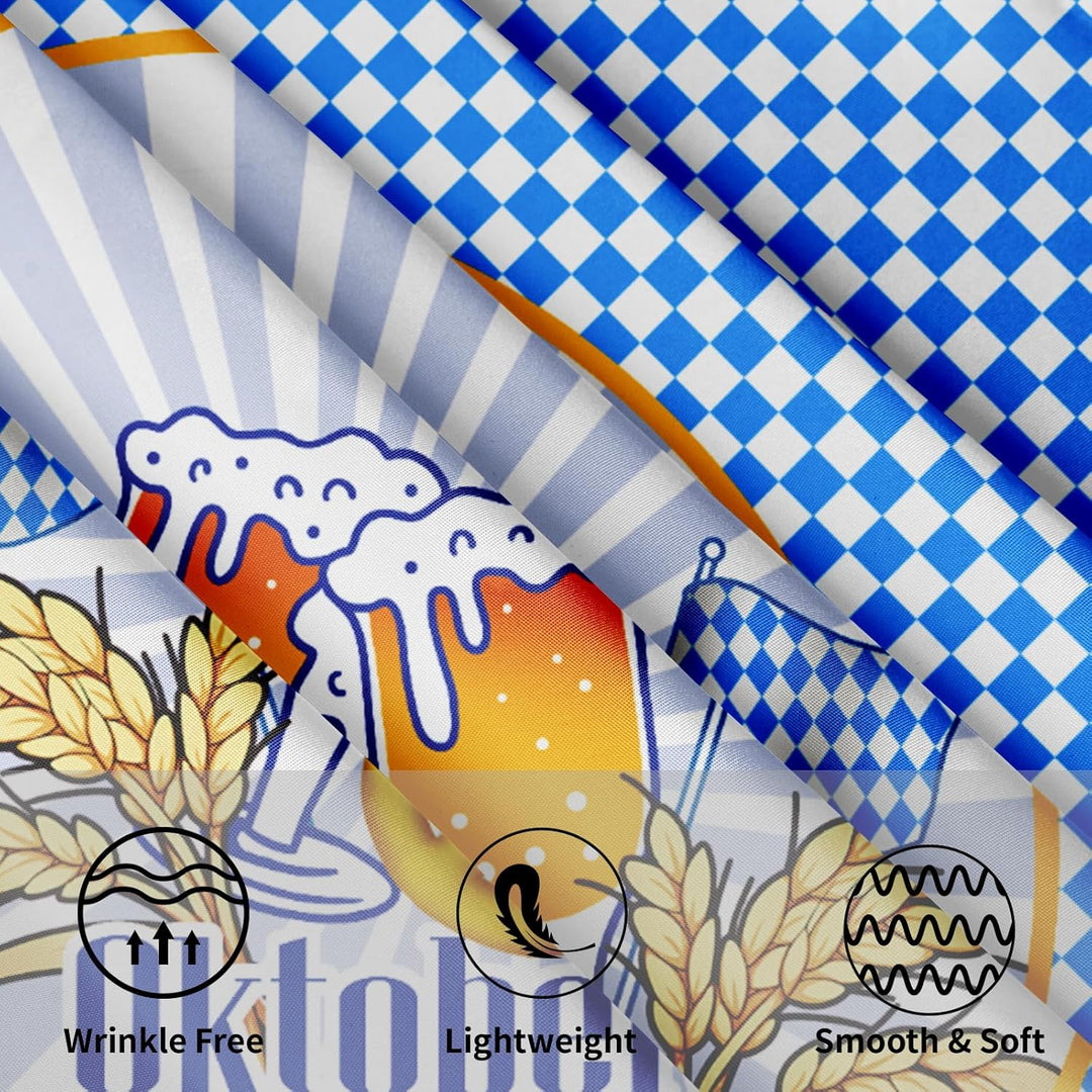 Kulatý ubrus z polyesteru (152 cm a 178 cm) – WiesnTisch Oktoberfest 2025