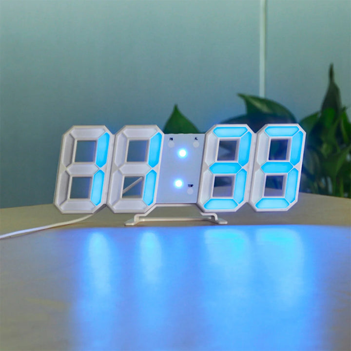 3D LED nástěnné hodiny s stmívatelným světlem – Timora