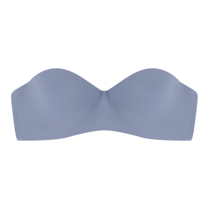 Nahtloser trägerloser Damen-BH, blau, bequem, weiches Material, Sport-Bralette.