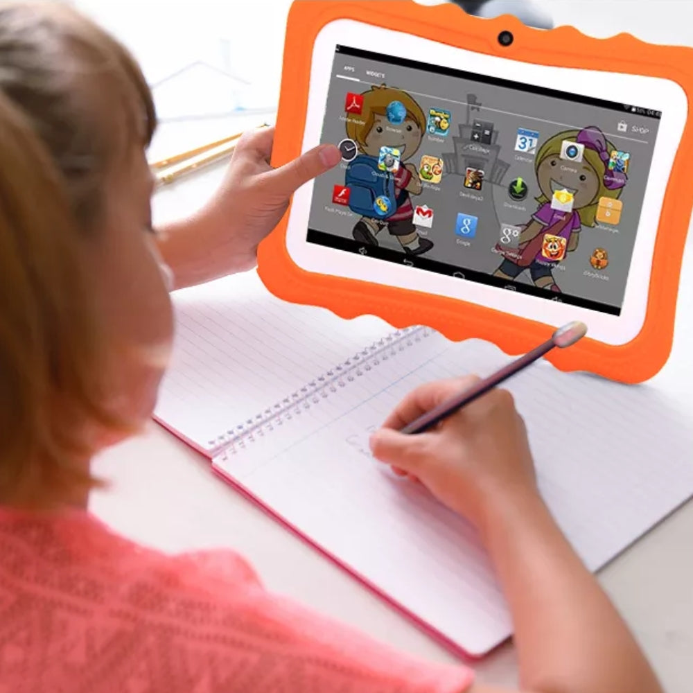 Dětský tablet s 7palcovým displejem, ochranným krytem a dětskou zámkovou funkcí – LernTab Junior