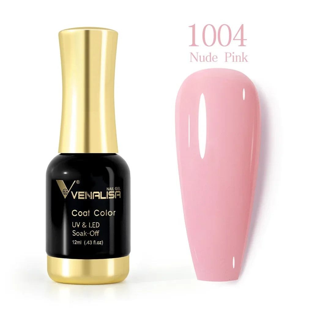 Venalisa Nagellack 1004, Nude Pink, UV & LED, 12ml, Soak-Off, glänzend, langlebig.