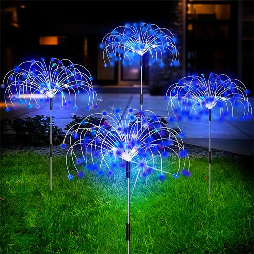 Vodotěsná solární zahradní lampa s ohňostrojem – SparkGlow