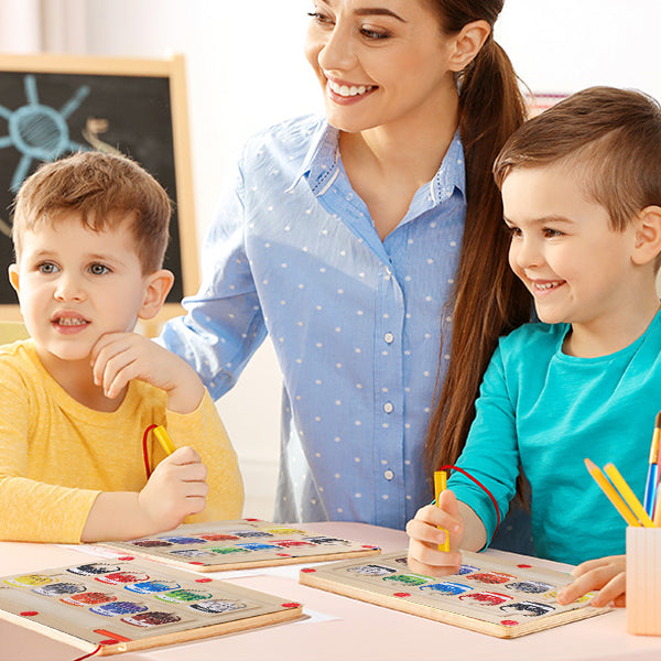 Magnetické učící bludiště pro učení barev a čísel – MazeMagic