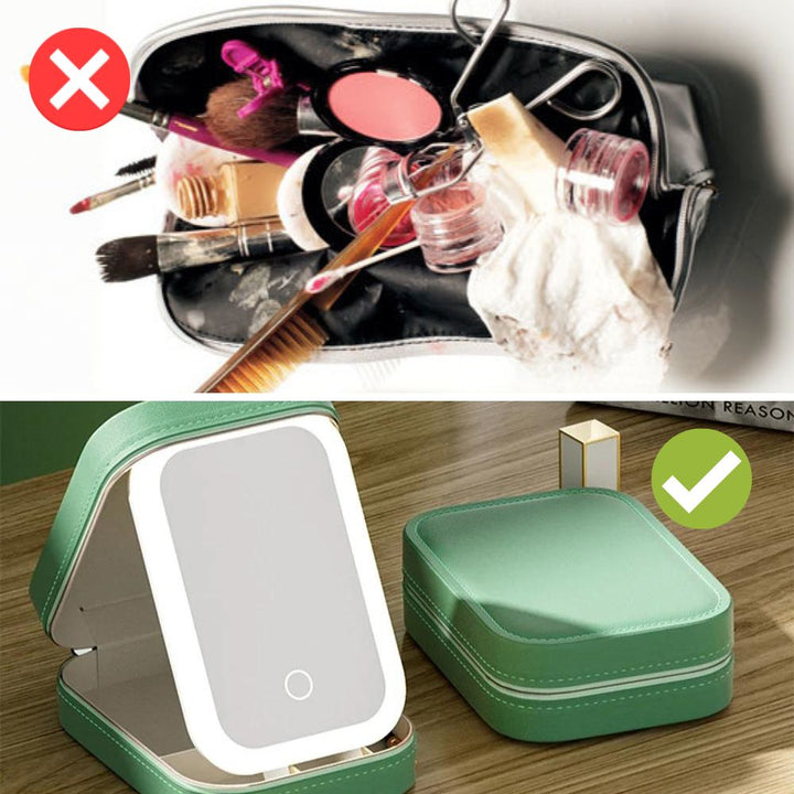 Kompaktní osvětlený organizér na make-up na cesty - Liora