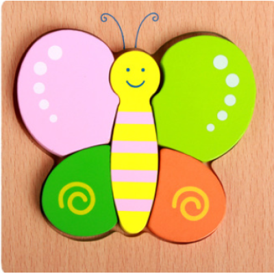 Dřevěné puzzle pro malé děti – Montessori objevovací set (1+1 ZDARMA)