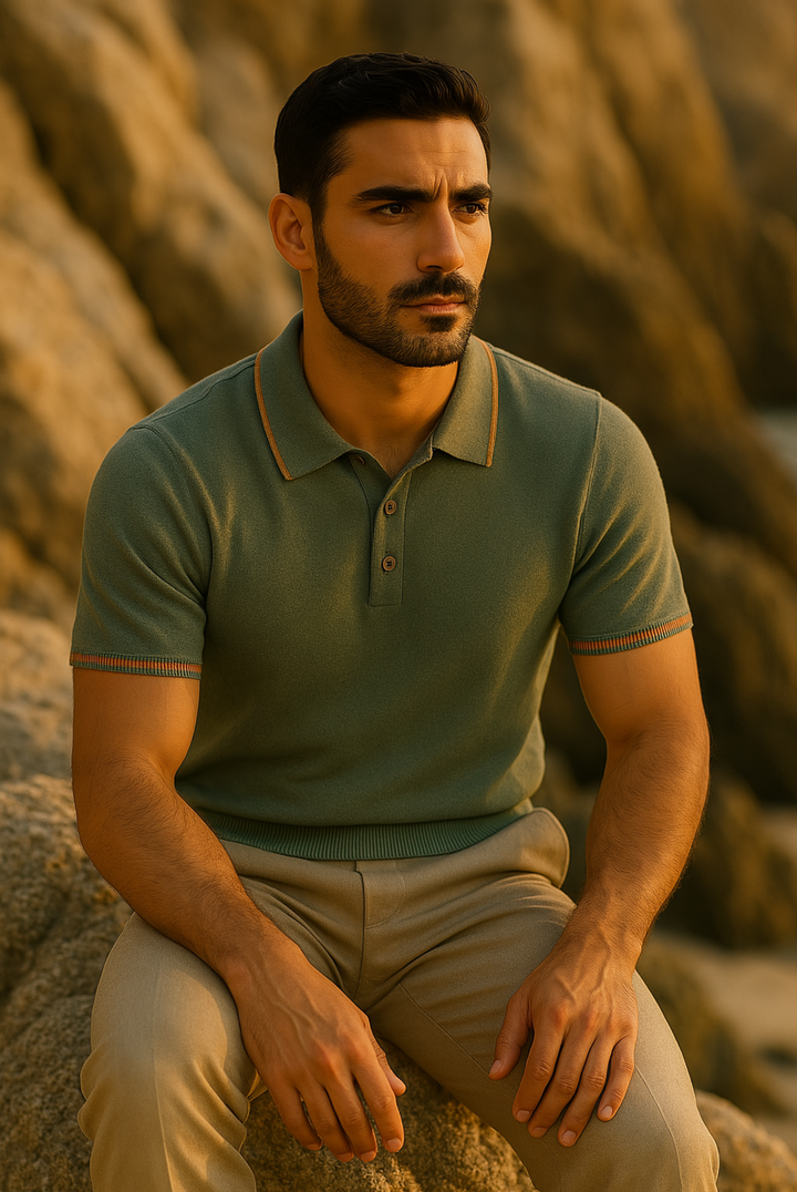 Elegantní pánský polo ze směsi kašmíru a merino vlny – Levano