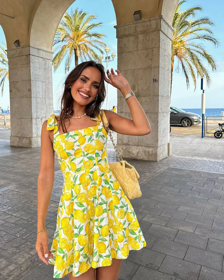 Letní šaty s citronovým potiskem – Lianne