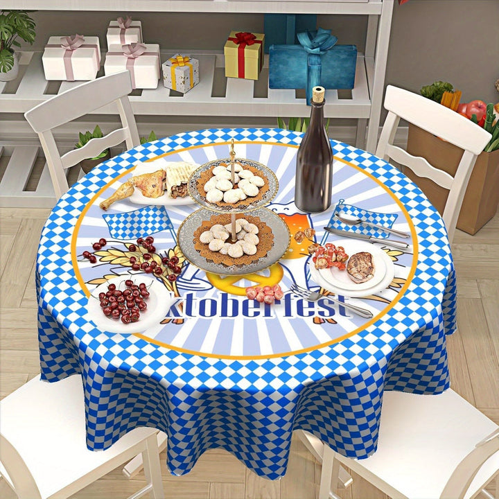 Kulatý ubrus z polyesteru (152 cm a 178 cm) – WiesnTisch Oktoberfest 2025