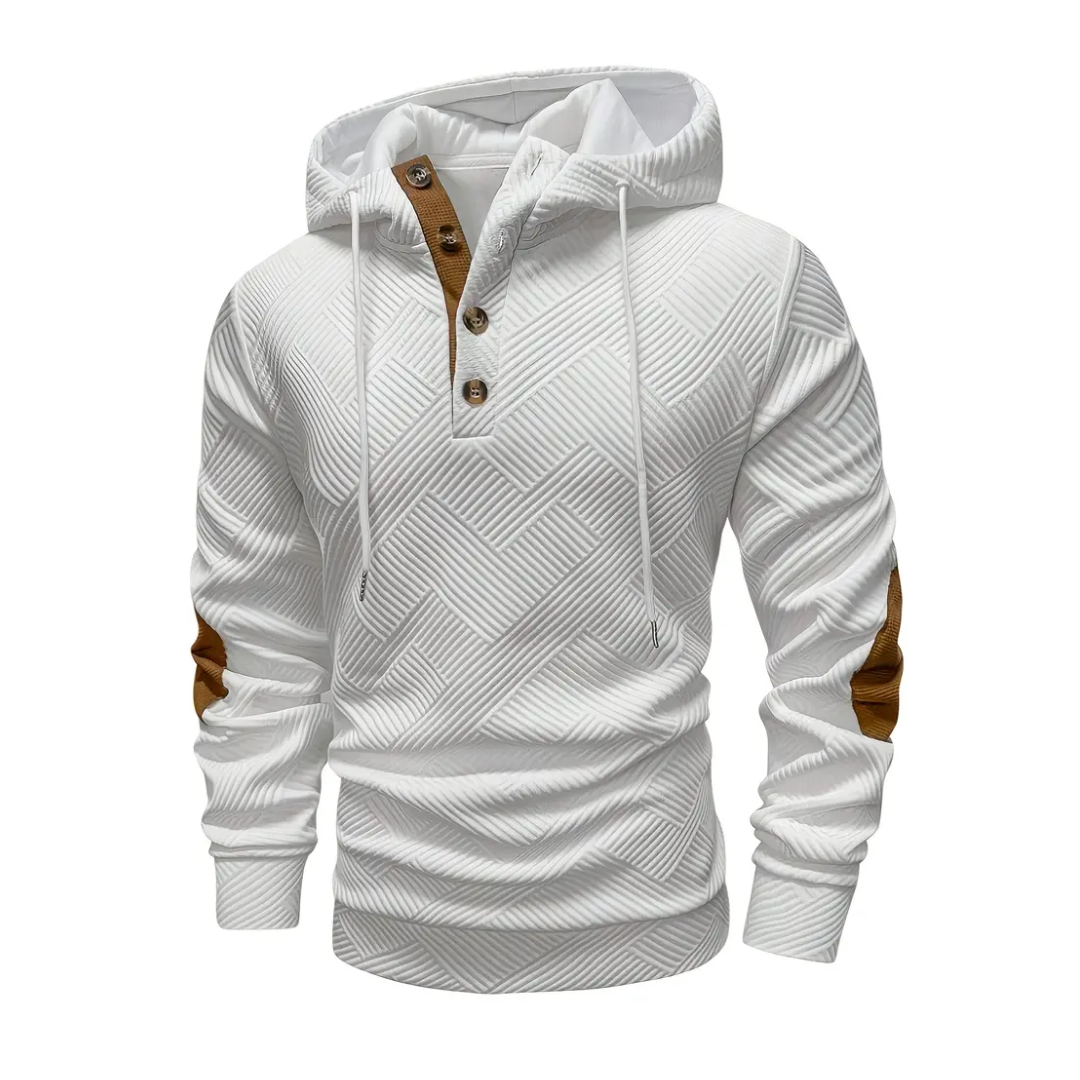 Pánská outdoorová mikina s Comfort-Stretch a knoflíkovou légou – Mads