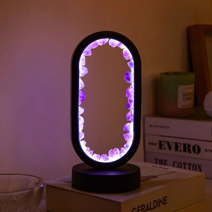 Ručně vyrobená ametystová lampa - Serenith