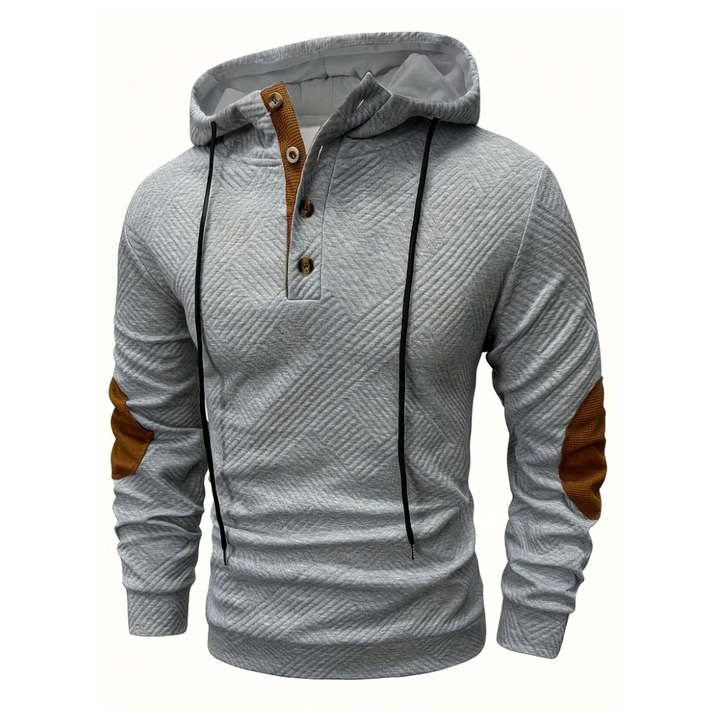 Pánská outdoorová mikina s Comfort-Stretch a knoflíkovou légou – Mads