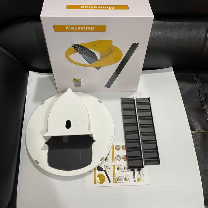 Mausefalle Set, weiß, Kunststoff, mit Zubehör und Verpackung, effektive Schädlingsbekämpfung.