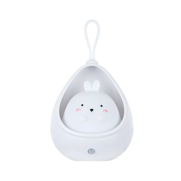 Weiße Nachtlicht-Lampe in Hasenform, tragbar, LED, Kinderzimmer-Dekoration.
