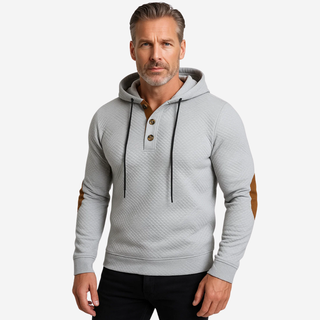 Pánská outdoorová mikina s Comfort-Stretch a knoflíkovou légou – Mads